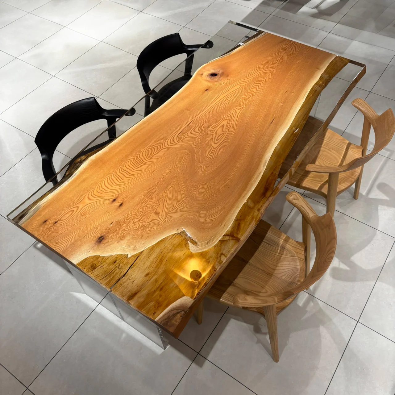 レジン店 RESINケヤキ 幅180×奥行89-91×厚み5(cm)