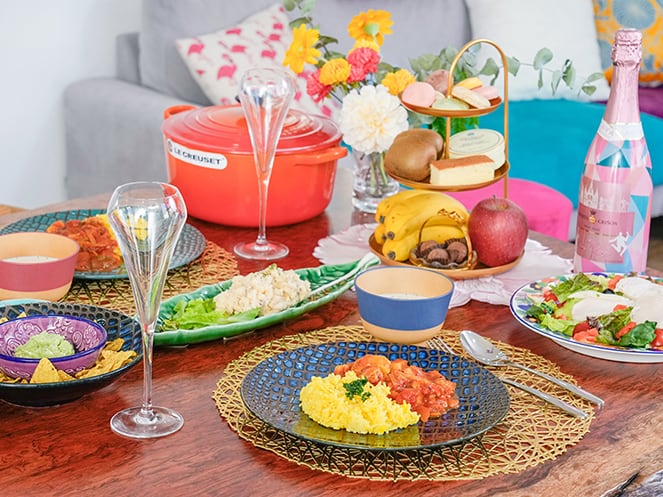 カラフルハウスとも調和する、神の木ブビンガ 東京都 ほりほりカップル様の事例