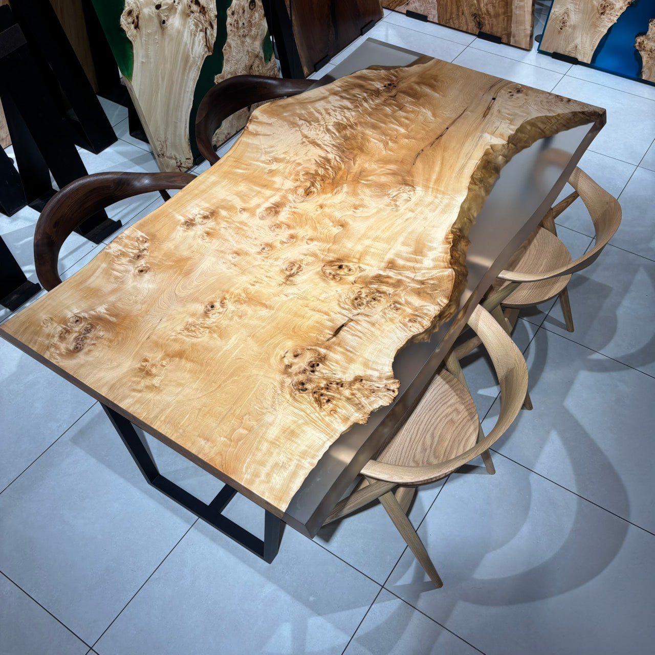 レジン店　RESIN トチ　幅180×奥行95-97×厚み5.2(cm)